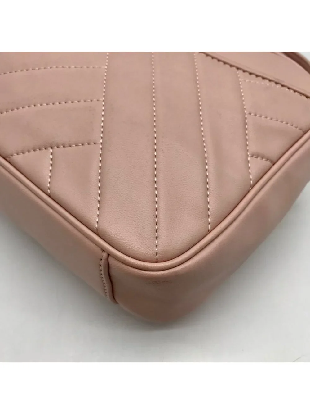 Tory Burch Blush Pink Leather Alexa Stitch Camera Crossbody Bag